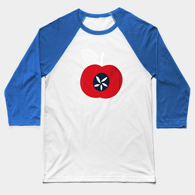 Red Apple Baseball T-Shirt by Pacesyte